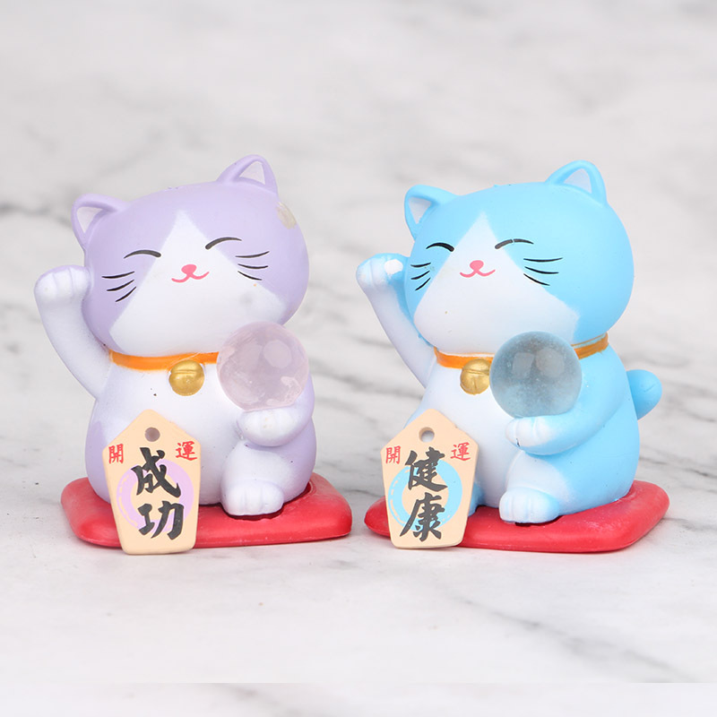 Blessing Cat Garage Kits Model Furnishing Articles Blessing Fortune Cat Toy Figurine Doll