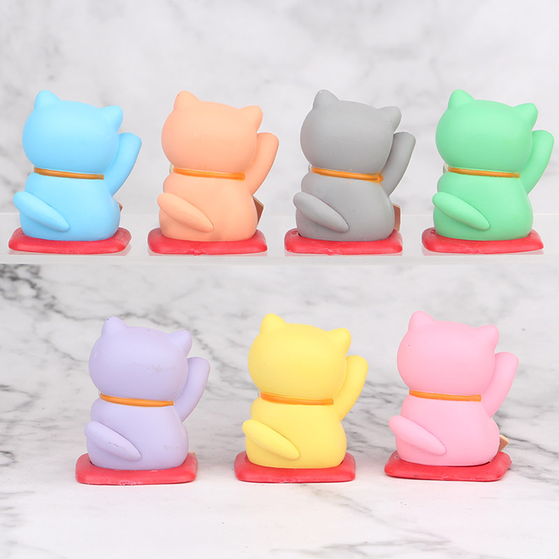 Blessing Cat Garage Kits Model Furnishing Articles Blessing Fortune Cat Toy Figurine Doll
