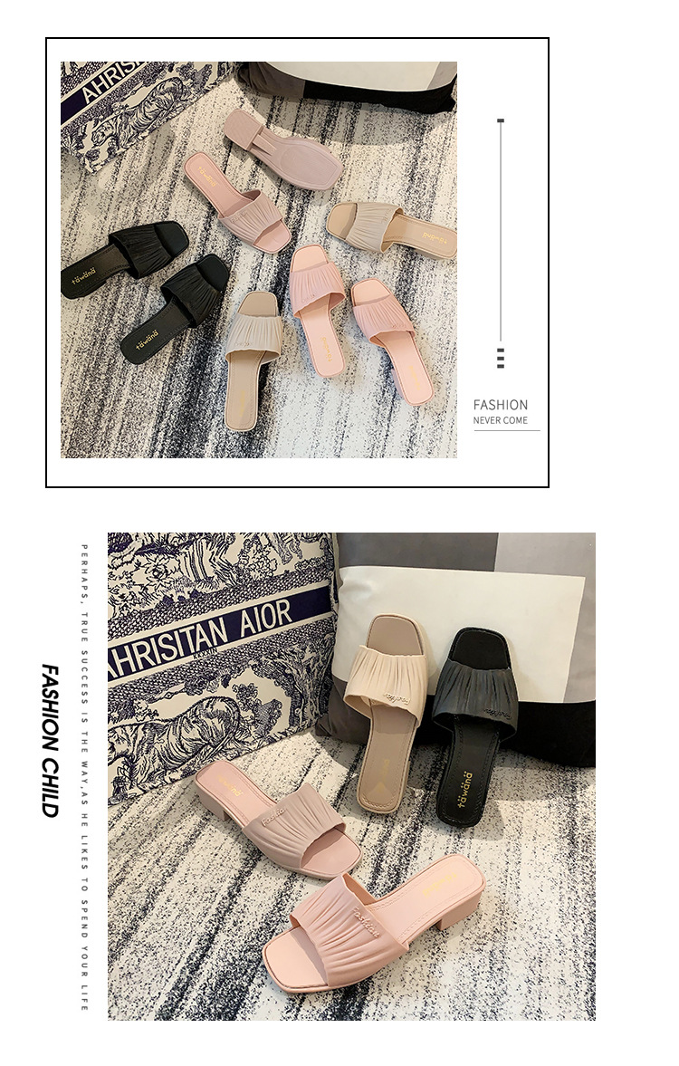 Spring New Casual One-Word Wedge Beach Slippers Fashion PVC Plastic Slipper Women's Outer Wear Wholesale Spring New Casual One-Word Wedge Beach Slippers Fashion PVC Plastic Slipper Women's Outer Wear Wholesale