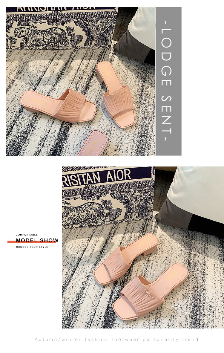 Spring New Casual One-Word Wedge Beach Slippers Fashion PVC Plastic Slipper Women's Outer Wear Wholesale Spring New Casual One-Word Wedge Beach Slippers Fashion PVC Plastic Slipper Women's Outer Wear Wholesale