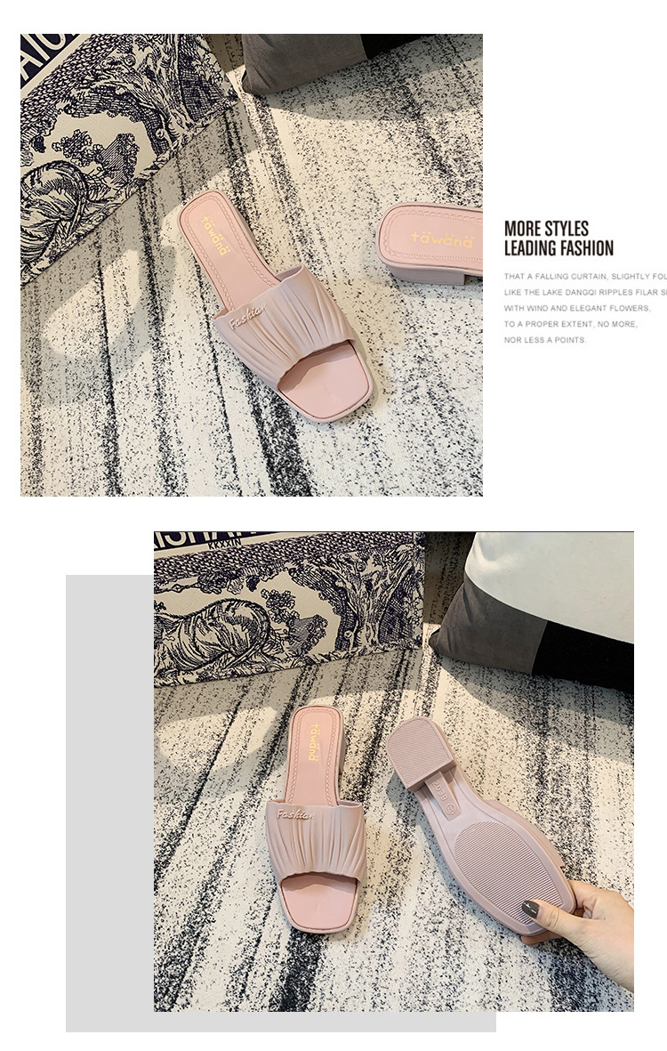 Spring New Casual One-Word Wedge Beach Slippers Fashion PVC Plastic Slipper Women's Outer Wear Wholesale Spring New Casual One-Word Wedge Beach Slippers Fashion PVC Plastic Slipper Women's Outer Wear Wholesale