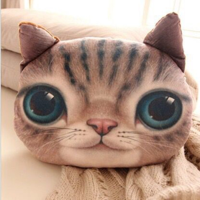 3D stereo cartoon meow star Kitty pillow lifelike simulation pillow washable catwork