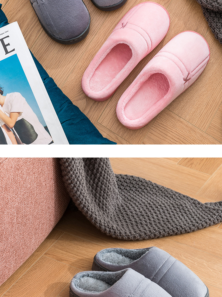 Autumn and Winter Cotton Slippers Female Cute Couple Interior Home Breathable Home Thick Bottom Confinement Woolen Slipper Male Winter Autumn and Winter Cotton Slippers Female Cute Couple Interior Home Breathable Home Thick Bottom Confinement Woolen Slipper Male Winter