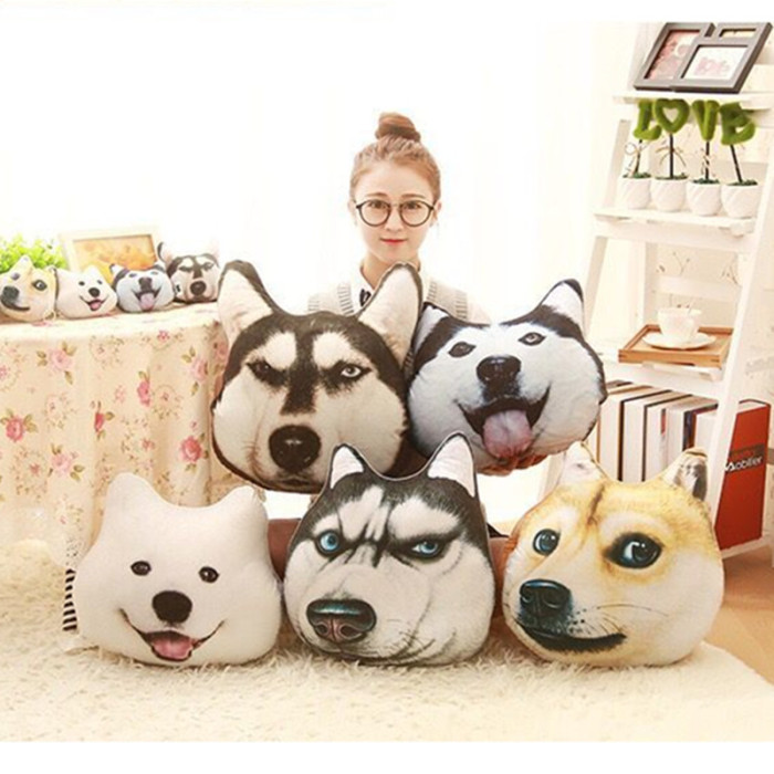 Creative pillow head cushion simulation Ha J Chi Bbu Va Va Satsuma washable plush toys