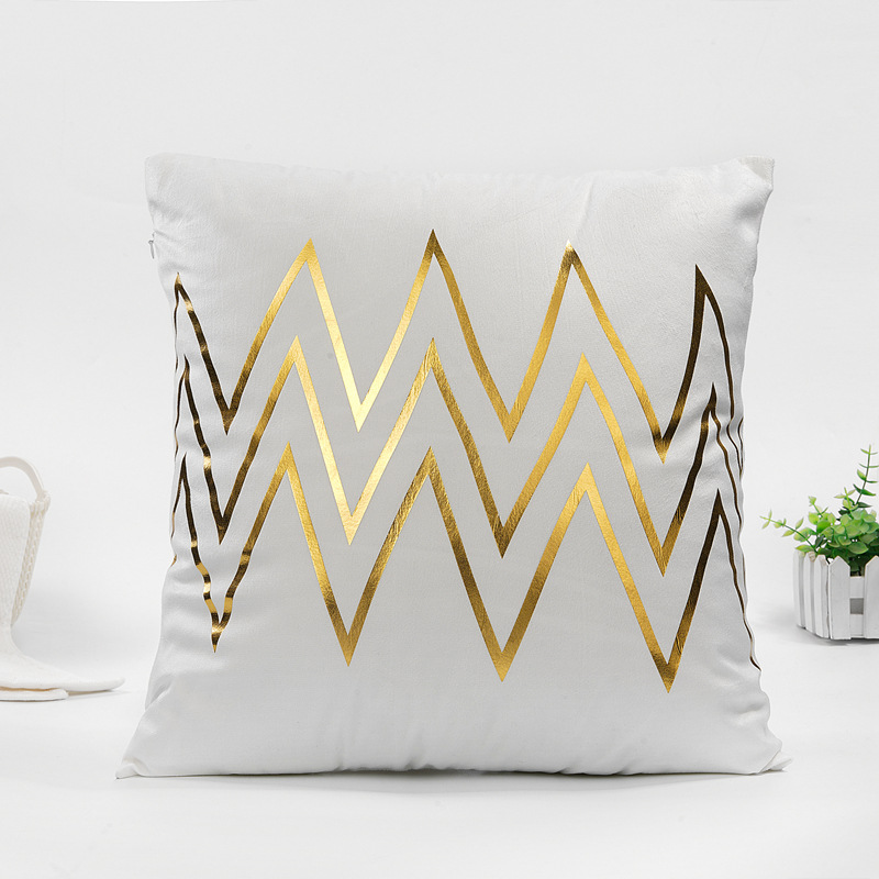 Super soft gold cushion cover short plush Christmas pillow cover printed pillow cover Halloween pillow cover amazon hot style