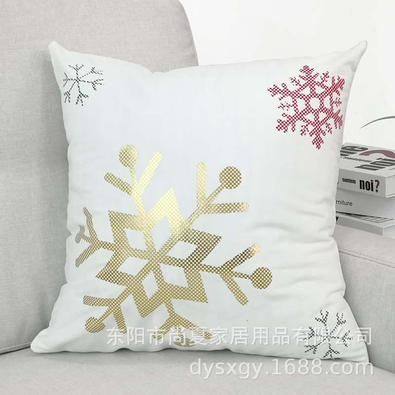 Super soft gold cushion cover short plush Christmas pillow cover printed pillow cover Halloween pillow cover amazon hot style