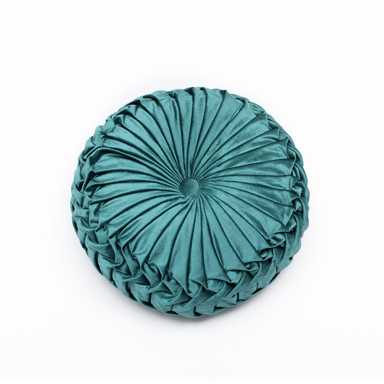 Netherlands Velvet Small Pumpkin Pillow Solid Color Velvet Pillow Living Room Wheel round Futon Cushion Tatami Cross-Border