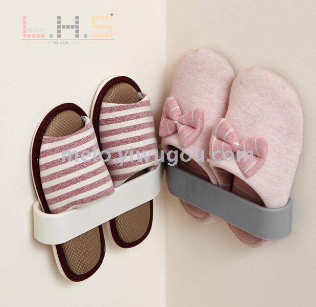 Shoe rack, wall-mounted bathroom slipper rack, shoe storage rack behind the home door (2PCS)
