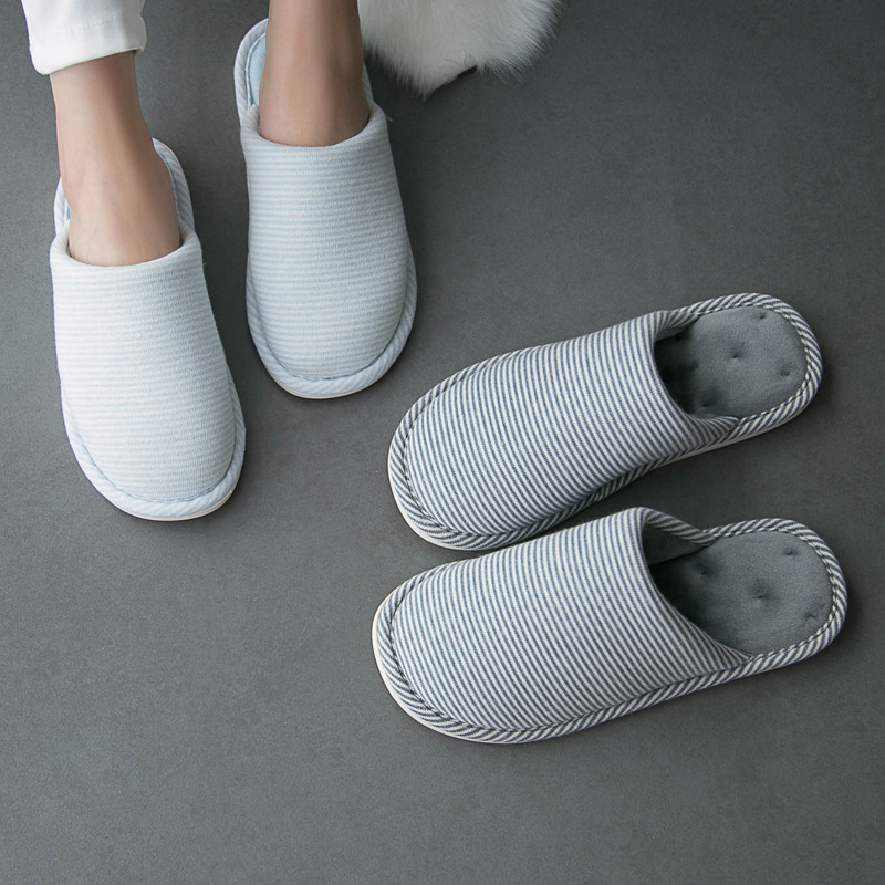 Wholesale Export Japanese Interior Home Wooden Floor Spring and Autumn Warm Slugged Bottom Waterproof Non-Slip Soft Soled Cotton Slipper