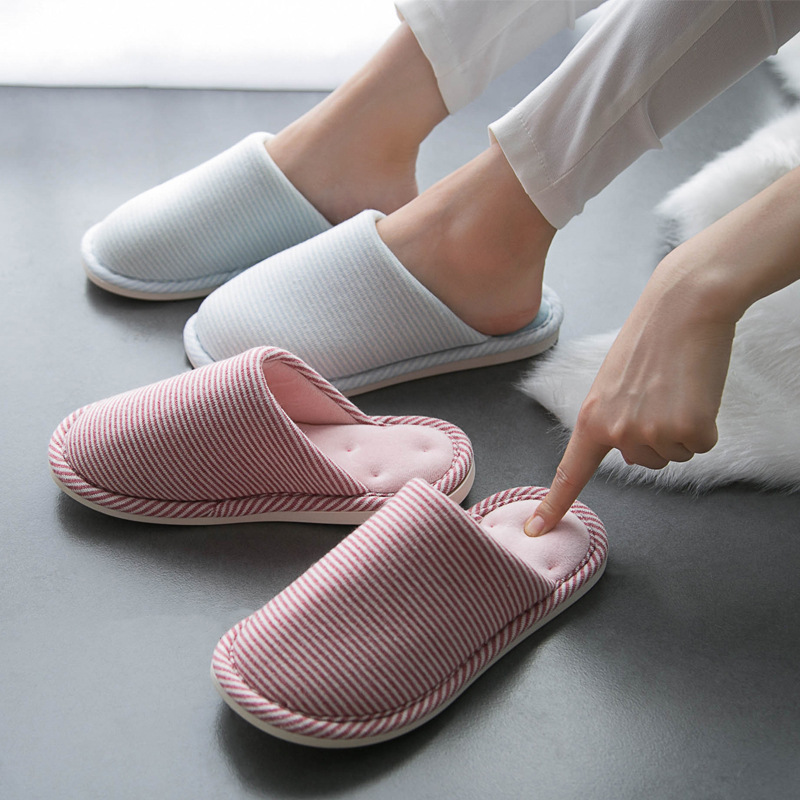 Wholesale Export Japanese Interior Home Wooden Floor Spring and Autumn Warm Slugged Bottom Waterproof Non-Slip Soft Soled Cotton Slipper