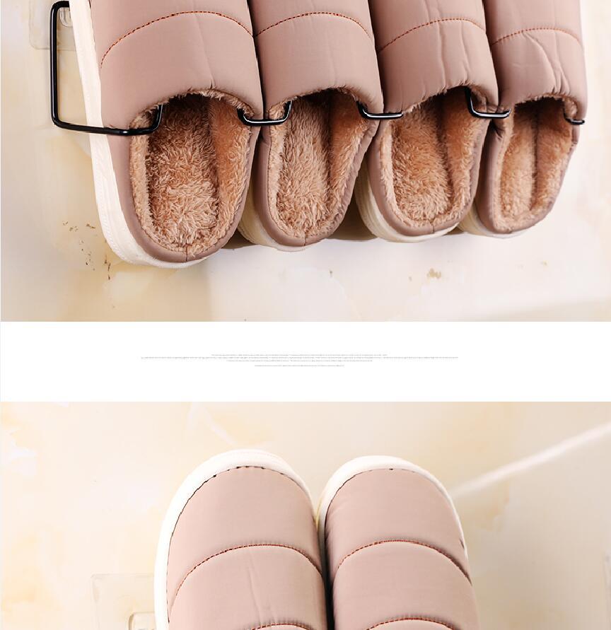 Non-Marking Stick-It Wall-Mounted Bathroom Slipper Rack Punch-Free Wall-Mounted Shoe Rack Storage Multiple Slipper Rack behind the Door Non-Marking Stick-It Wall-Mounted Bathroom Slipper Rack Punch-Free Wall-Mounted Shoe Rack Storage Multiple Slipper Rack behind the Door