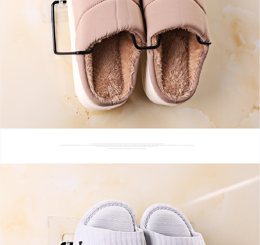 Non-Marking Stick-It Wall-Mounted Bathroom Slipper Rack Punch-Free Wall-Mounted Shoe Rack Storage Multiple Slipper Rack behind the Door Non-Marking Stick-It Wall-Mounted Bathroom Slipper Rack Punch-Free Wall-Mounted Shoe Rack Storage Multiple Slipper Rack behind the Door