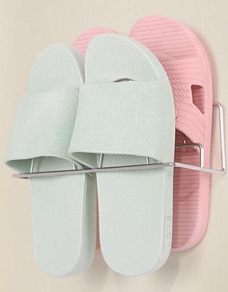 Non-Marking Stick-It Wall-Mounted Bathroom Slipper Rack Punch-Free Wall-Mounted Shoe Rack Storage Multiple Slipper Rack behind the Door Non-Marking Stick-It Wall-Mounted Bathroom Slipper Rack Punch-Free Wall-Mounted Shoe Rack Storage Multiple Slipper Rack behind the Door