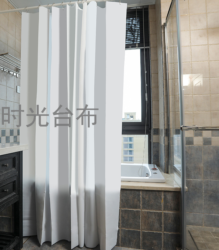Simple Eva Shower Curtain Waterproof Thickened Mildew-Proof High-End Bathroom Partition Block Bath Curtain Dormitory Bath Curtain