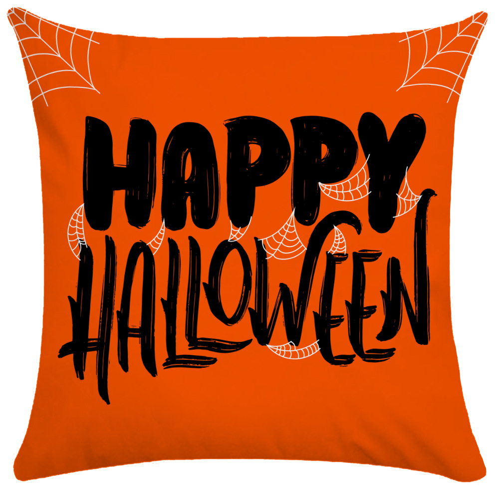 Halloween Pillow Cover Pumpkin Halloween Sofa Cushion Cover Plush Throw Pillowcase Pillow