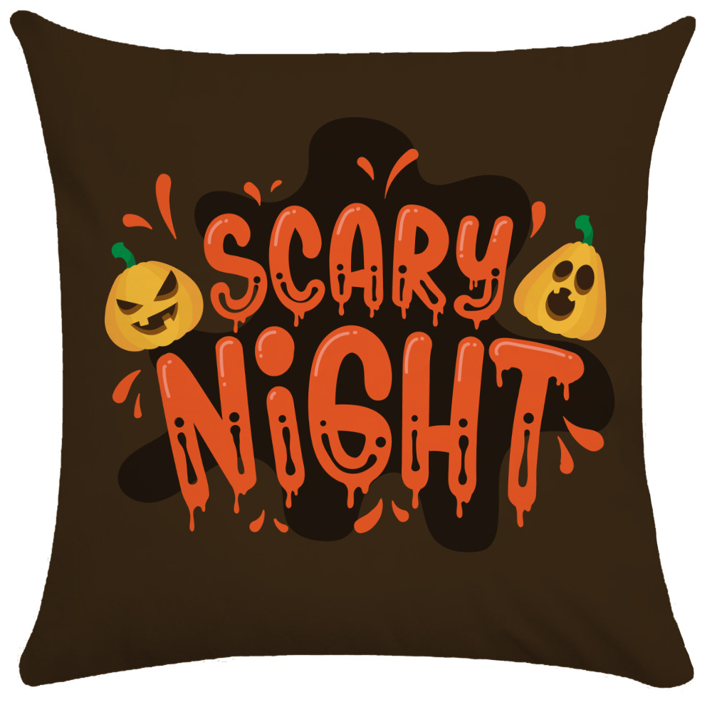 Halloween Pillow Cover Pumpkin Halloween Sofa Cushion Cover Plush Throw Pillowcase Pillow