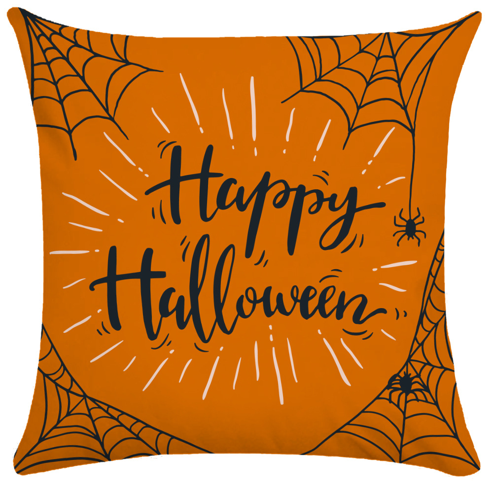 Halloween Pillow Cover Pumpkin Halloween Sofa Cushion Cover Plush Throw Pillowcase Pillow