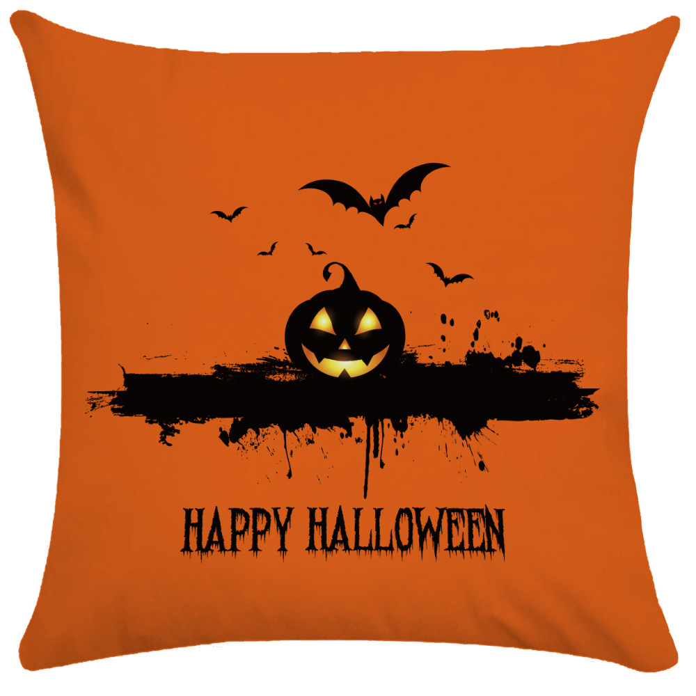 Halloween Pillow Cover Pumpkin Halloween Sofa Cushion Cover Plush Throw Pillowcase Pillow