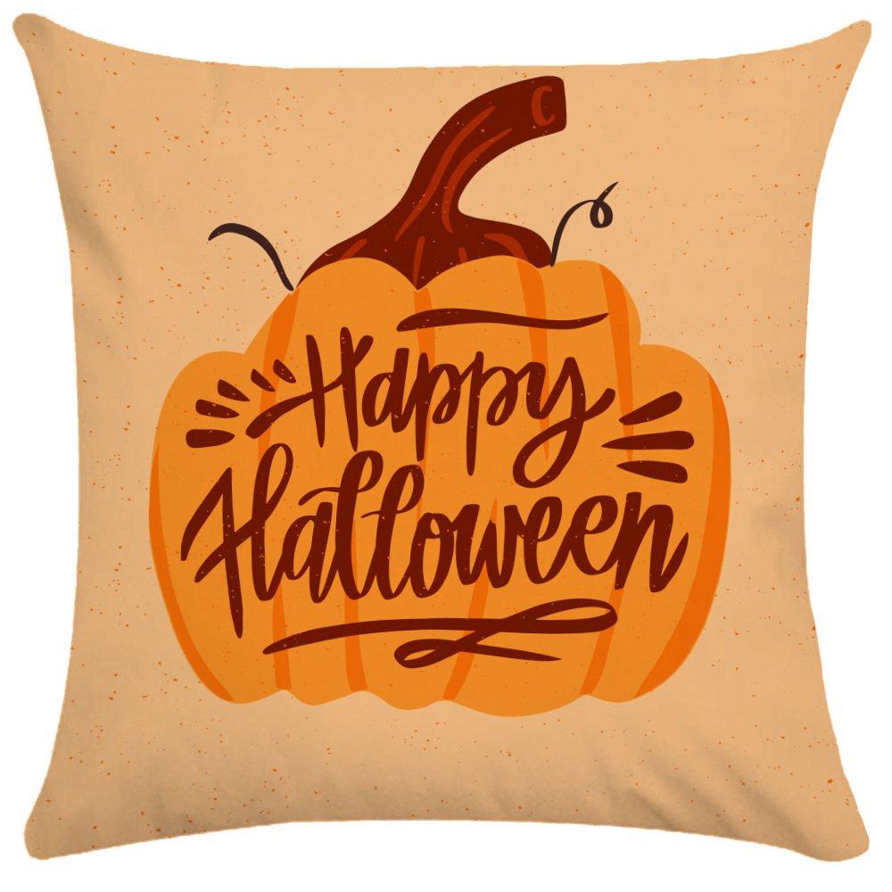 Halloween Pillow Cover Pumpkin Halloween Sofa Cushion Cover Plush Throw Pillowcase Pillow