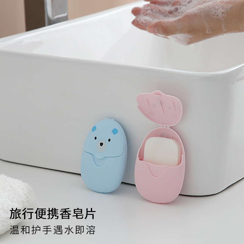 Travel Portable Soap Sheet Outdoor Disposable Soap Flake Soap Pad Cleaning 50 Pieces