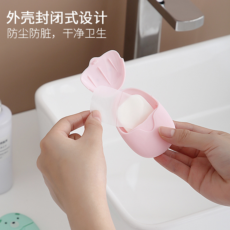 Travel Portable Soap Sheet Outdoor Disposable Soap Flake Soap Pad Cleaning 50 Pieces
