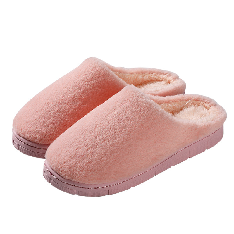 Cotton Slippers Shoes for Women Winter Home Thick-Soled Cotton Slippers Winter Confinement Warm Indoor Home Couple Spring and Autumn Woolen Slipper Men