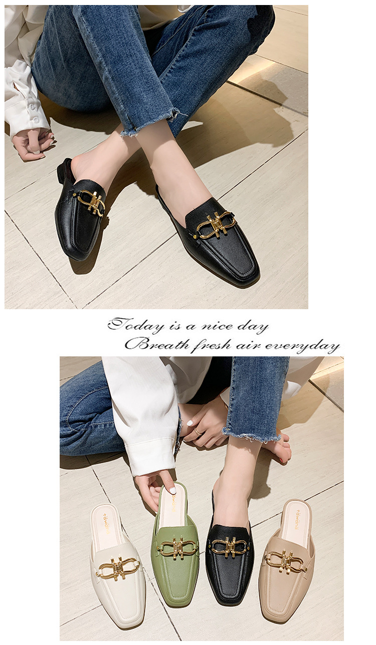 Year of the Rat New Toe Cap Semi Slipper Jelly Double Buckle Pumps Lazy Plastic PVC Women's Non-Slip Shoes Factory Direct Sales Year of the Rat New Toe Cap Semi Slipper Jelly Double Buckle Pumps Lazy Plastic PVC Women's Non-Slip Shoes Factory Direct Sales