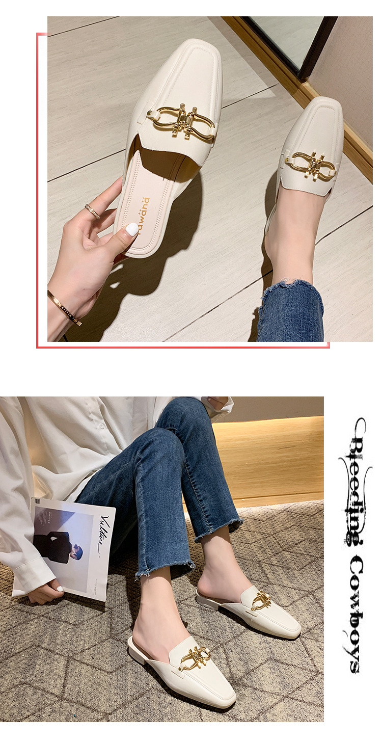 Year of the Rat New Toe Cap Semi Slipper Jelly Double Buckle Pumps Lazy Plastic PVC Women's Non-Slip Shoes Factory Direct Sales Year of the Rat New Toe Cap Semi Slipper Jelly Double Buckle Pumps Lazy Plastic PVC Women's Non-Slip Shoes Factory Direct Sales