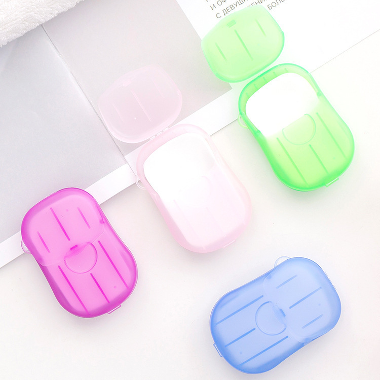 Manufacturer Soap Flake Disposable Soap Slice Boxed Mini Soap Flakes Travel Soap Sheet Portable Color
