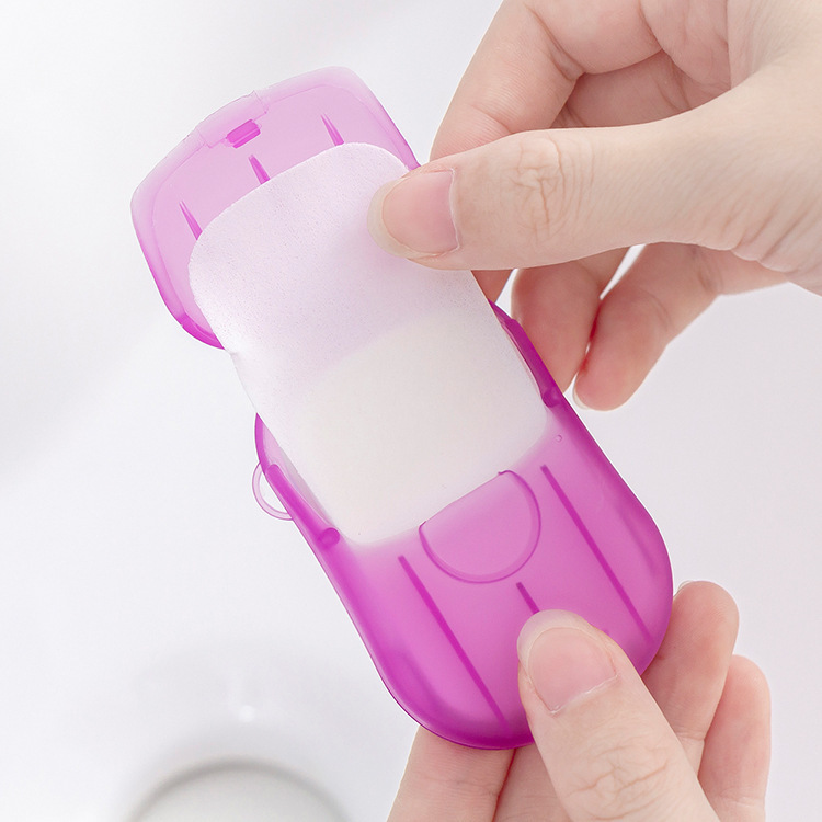 Manufacturer Soap Flake Disposable Soap Slice Boxed Mini Soap Flakes Travel Soap Sheet Portable Color