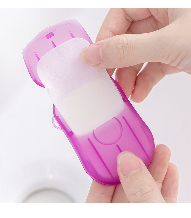 Manufacturer Soap Flake Disposable Soap Slice Boxed Mini Soap Flakes Travel Soap Sheet Portable Color
