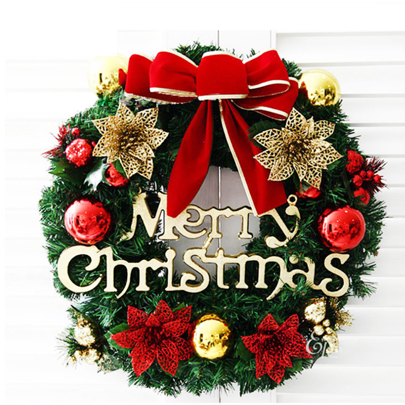 Christmas Decorations 30cm Christmas Wreath Artificial Wreath Door Hanging Showcase Tool Background Christmas Tree Accessories