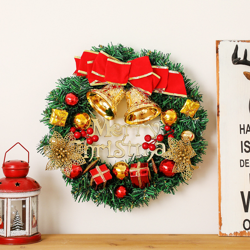 Christmas Decorations 30cm Christmas Wreath Artificial Wreath Door Hanging Showcase Tool Background Christmas Tree Accessories