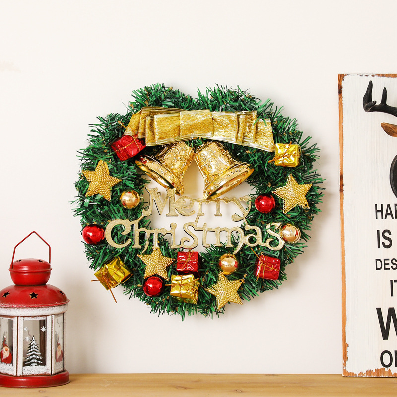 Christmas Decorations 30cm Christmas Wreath Artificial Wreath Door Hanging Showcase Tool Background Christmas Tree Accessories