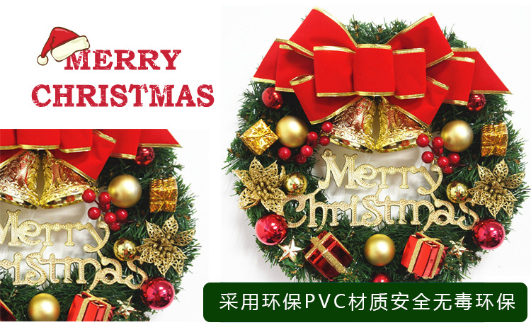 Christmas Decorations 30cm Christmas Wreath Artificial Wreath Door Hanging Showcase Tool Background Christmas Tree Accessories