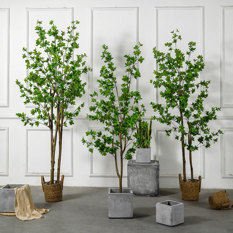 Artificial Plant Japanese Bell Fake Green Plant Potted Indoor Decoration Nordic Ins Bonsai Decoration Artificial Bell Tree