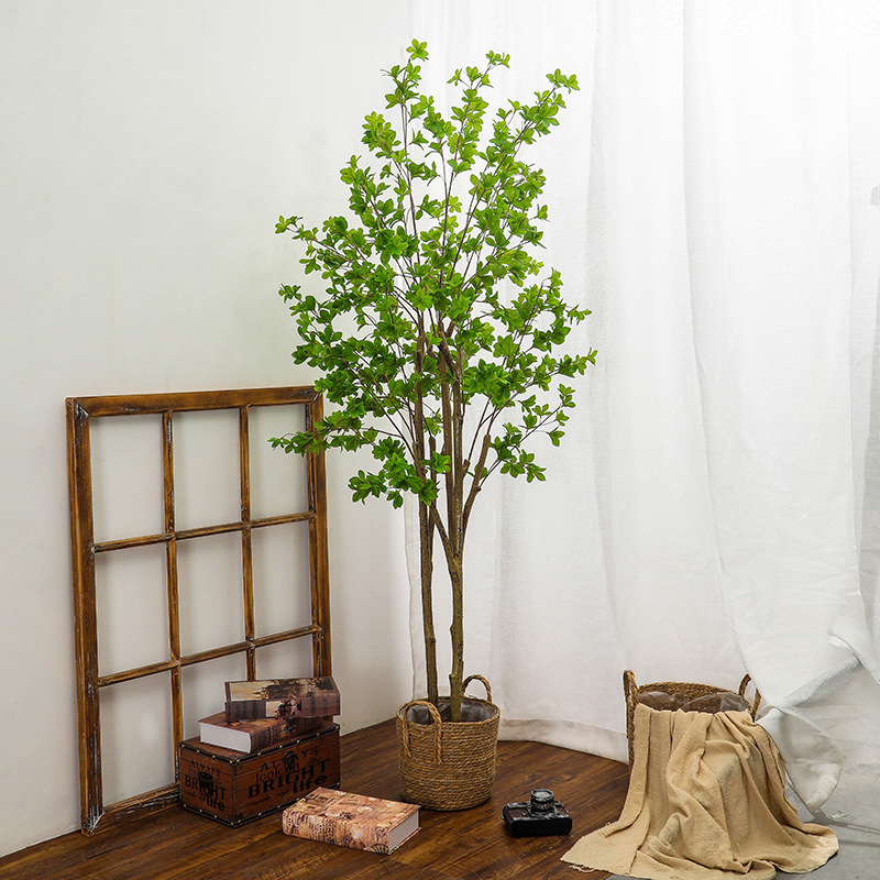 Artificial Plant Japanese Bell Fake Green Plant Potted Indoor Decoration Nordic Ins Bonsai Decoration Artificial Bell Tree