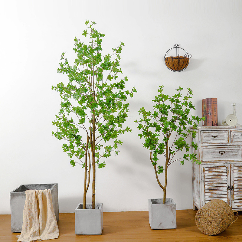 Artificial Plant Japanese Bell Fake Green Plant Potted Indoor Decoration Nordic Ins Bonsai Decoration Artificial Bell Tree
