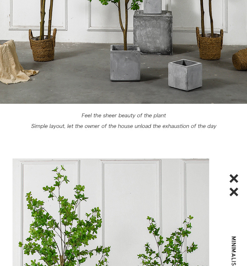 Artificial Plant Japanese Bell Fake Green Plant Potted Indoor Decoration Nordic Ins Bonsai Decoration Artificial Bell Tree