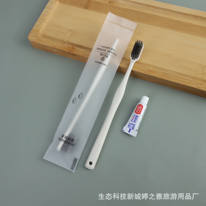 Hotel Hotel Disposable Toothbrush Toothpaste Toiletry Set B &amp; B Inn Soft Hair Tooth-Cleaners Two-in-One
