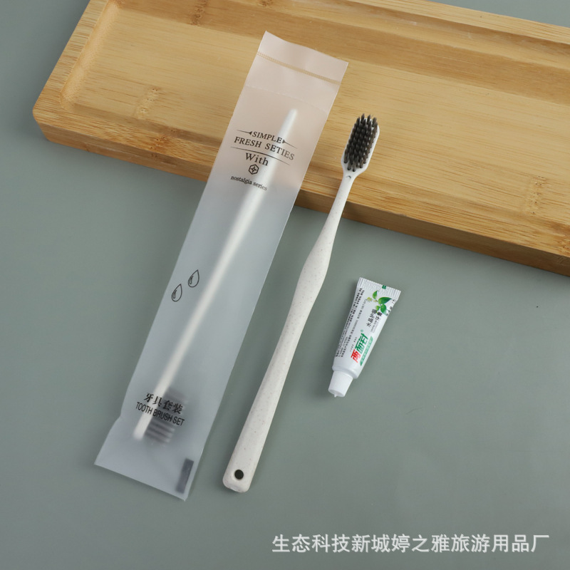 Hotel Hotel Disposable Toothbrush Toothpaste Toiletry Set B & B Inn Soft Hair Tooth-Cleaners Two-in-One
