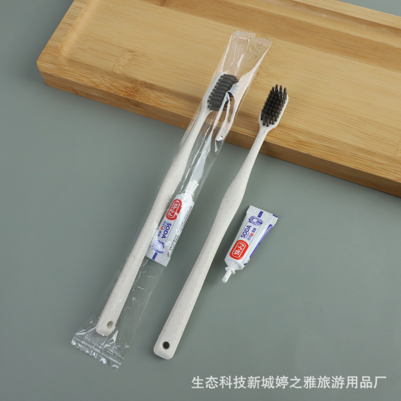 Hotel Hotel Disposable Toothbrush Toothpaste Toiletry Set B & B Inn Soft Hair Tooth-Cleaners Two-in-One