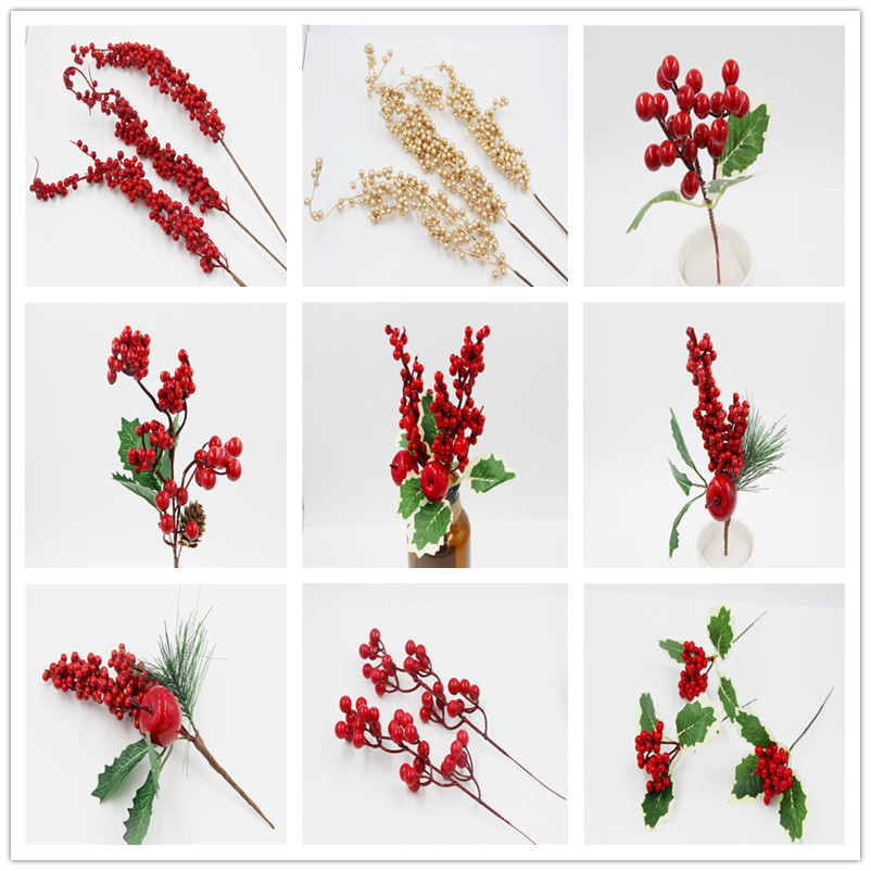 Christmas Decoration Bouquet DIY Garland Christmas Tree Matching Holiday Window Bar Scene Artificial Pine Cones Accessories