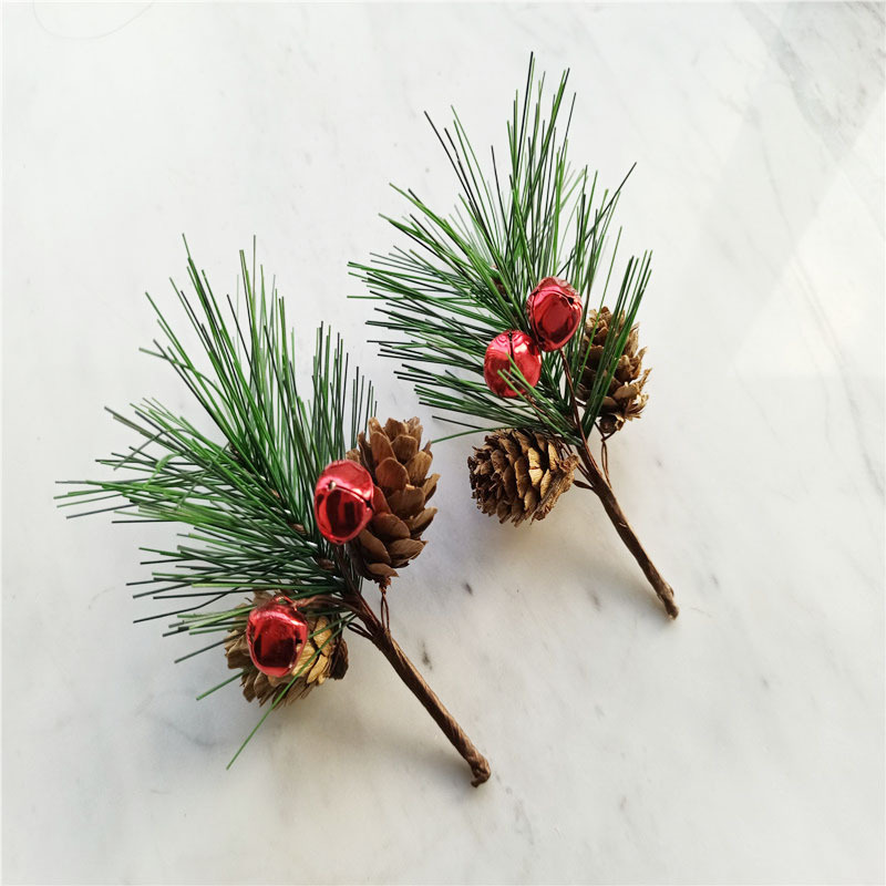 Christmas Decoration Bouquet DIY Garland Christmas Tree Matching Holiday Window Bar Scene Artificial Pine Cones Accessories