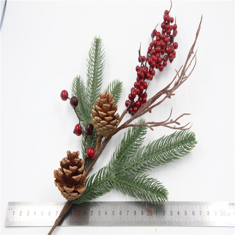 Christmas Decoration Bouquet DIY Garland Christmas Tree Matching Holiday Window Bar Scene Artificial Pine Cones Accessories