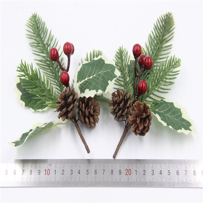 Christmas Decoration Bouquet DIY Garland Christmas Tree Matching Holiday Window Bar Scene Artificial Pine Cones Accessories