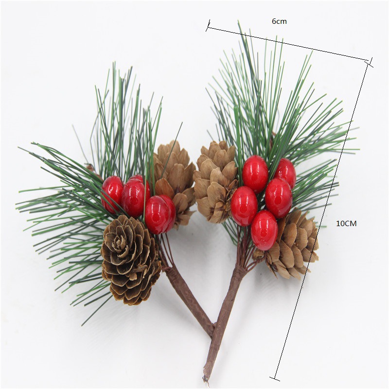 Christmas Decoration Bouquet DIY Garland Christmas Tree Matching Holiday Window Bar Scene Artificial Pine Cones Accessories