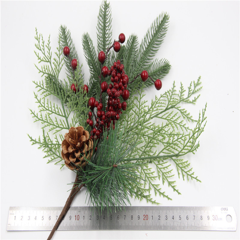 Christmas Decoration Bouquet DIY Garland Christmas Tree Matching Holiday Window Bar Scene Artificial Pine Cones Accessories