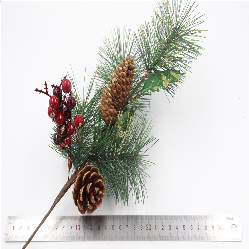 Christmas Decoration Bouquet DIY Garland Christmas Tree Matching Holiday Window Bar Scene Artificial Pine Cones Accessories