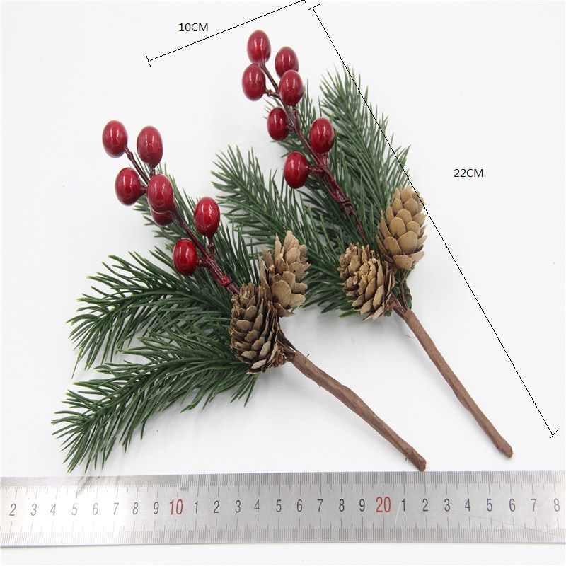 Christmas Decoration Bouquet DIY Garland Christmas Tree Matching Holiday Window Bar Scene Artificial Pine Cones Accessories
